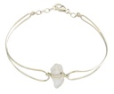 Jonc pierre brute Cristal de roche - Argent 925 1