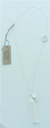 Collier Goutte Pierre de Lune Arbre de Vie et Pompon - Argent 925 2