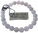 Bracelet Quartz Rose Perles rondes facettées 1