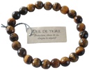 Bracelet il de Tigre Perles rondes facettées 1