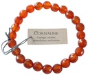 Bracelet Cornaline Perles rondes facettées 1