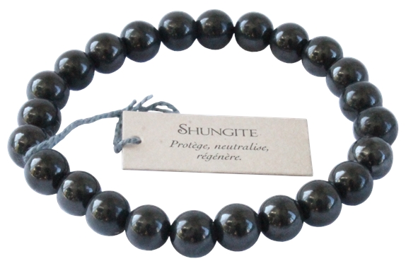 Bracelet Shungite Perles rondes 8 mm 1