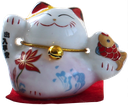 Ensemble de 5 Chats Maneki Neko en porcelaine 5