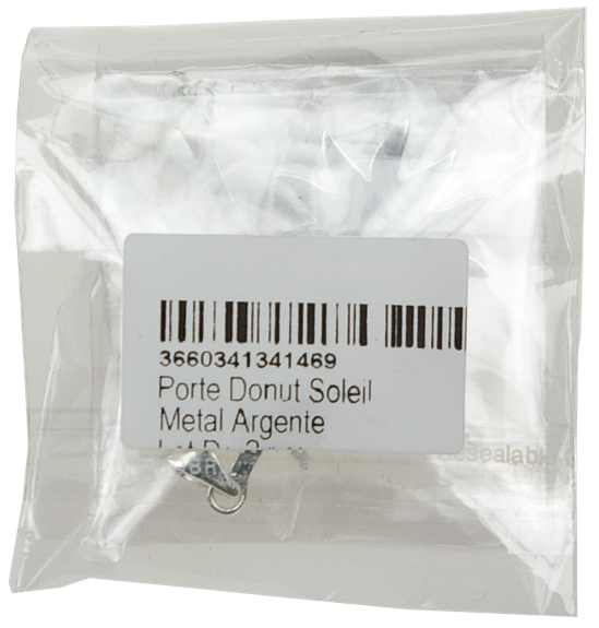 Porte-donut métal argenté - Soleil 1