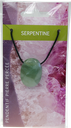 Collier Serpentine Pierre ovale percée Cordon noir 1