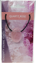 Collier Quartz Rose Pierre ovale percée Cordon noir 1