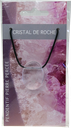Collier Cristal de Roche Pierre ovale percée Cordon noir 1