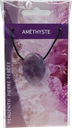 Collier Améthyste Pierre ovale percée Cordon noir 1