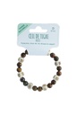 Bracelet Oeil de tigre Perles rondes 8 mm et Perles bois 1 cm 1