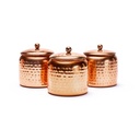 Veda Bougie en pot avec couvercle lot de 3 0