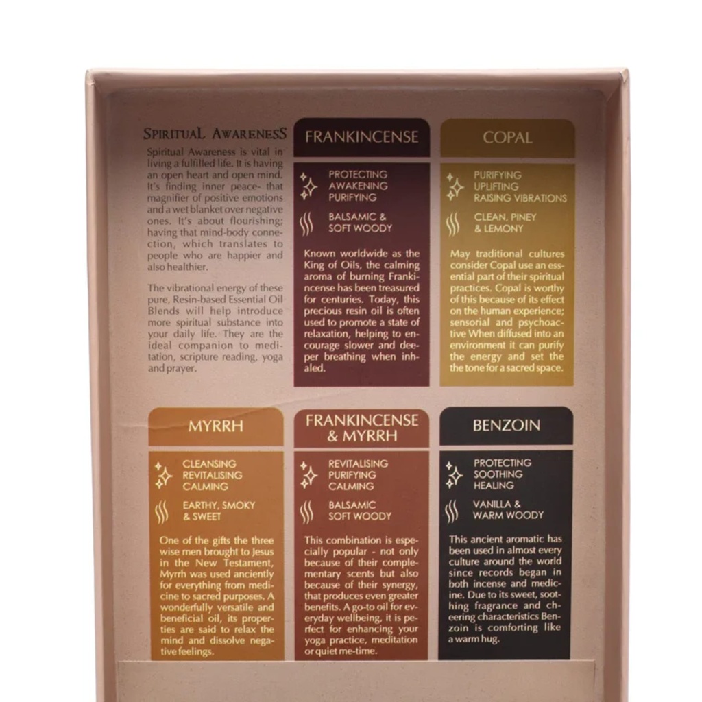 SET de 5 mélanges d'huiles essentielles en résine Aromafume 1