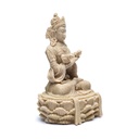 Statue bouddha avec dorje et cloche couleur sable 0