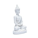Statue de Bouddha de méditation blanche 0