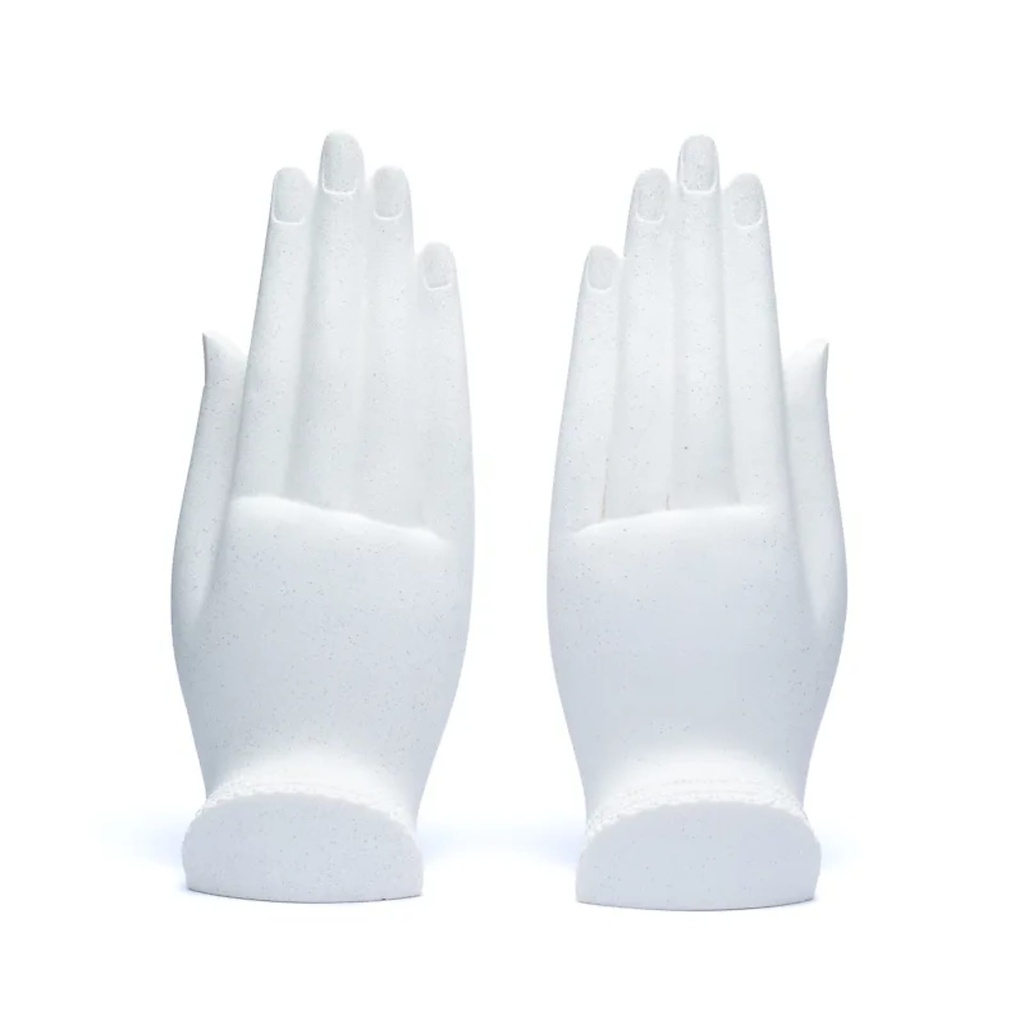 Namaste Mudra Mains avec Bouddha blanc 0
