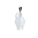 Pendentif pierre gemme cristal de roche forme fantaisie 1
