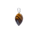 Pendentif oeil de tigre en forme de coeur 0
