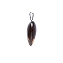 Pendentif de quartz fumé en forme de cœur 0