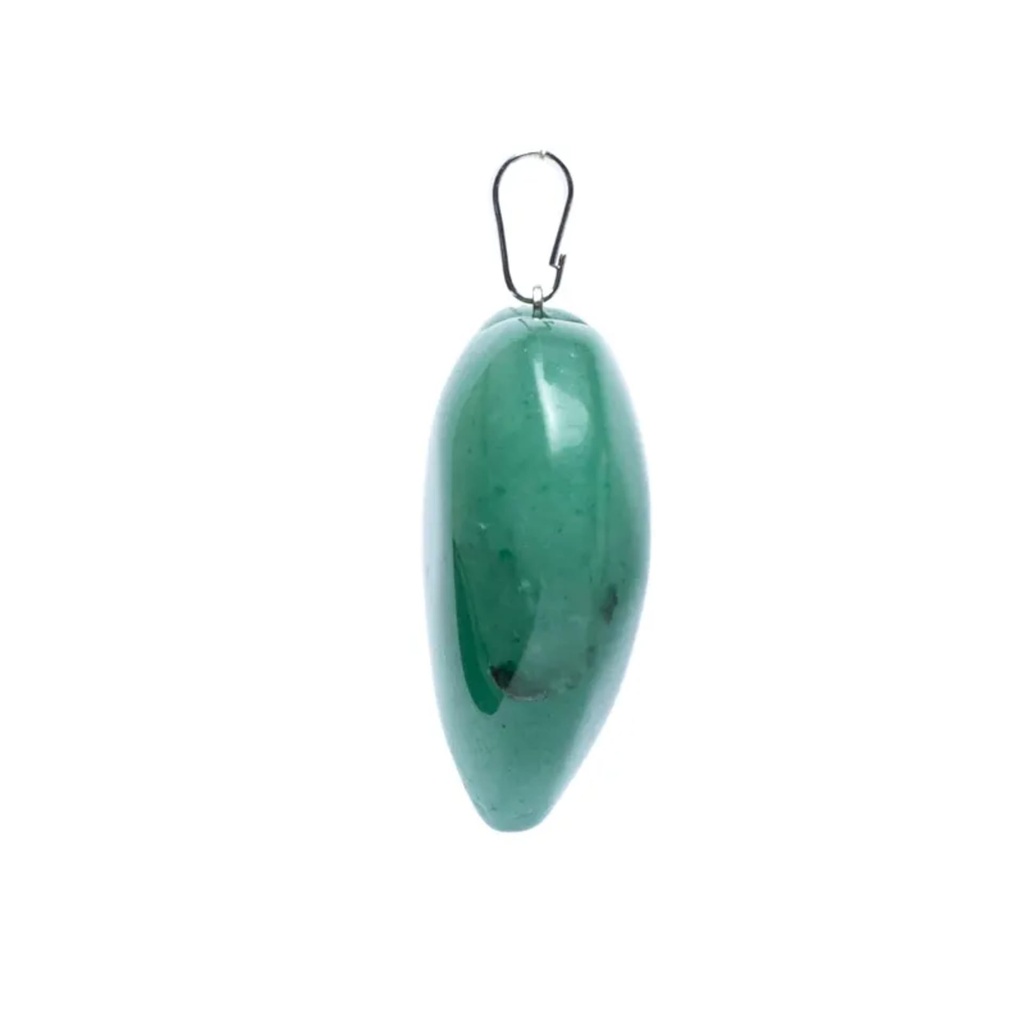 Pendentif de quartz vert en forme de cœur 0