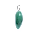 Pendentif de quartz vert en forme de cœur 0