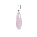 Pendentif  de quartz rose en forme de goutte 0