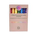 Bougies de dîner torsadées Chakra non parfumées lot de 7 0