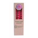 Bougie de table torsadée rouge non parfumée 0
