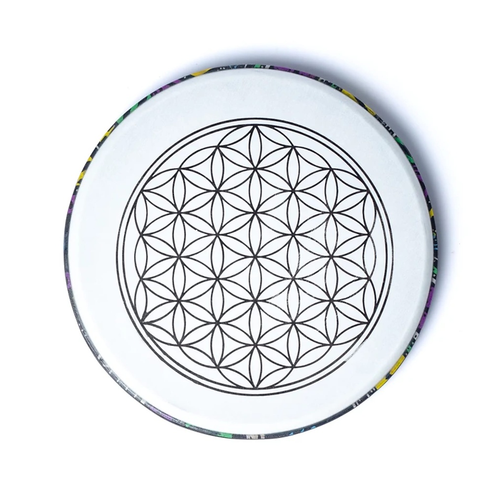 Tambour sur cadre Fleur de Vie L 1
