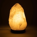 Lampe cristal de sel blanche avec câble et LED 2