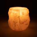 Photophore en cristal de sel blanc 0