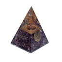 Orgonite Pyramide améthyste fleur de vie 1