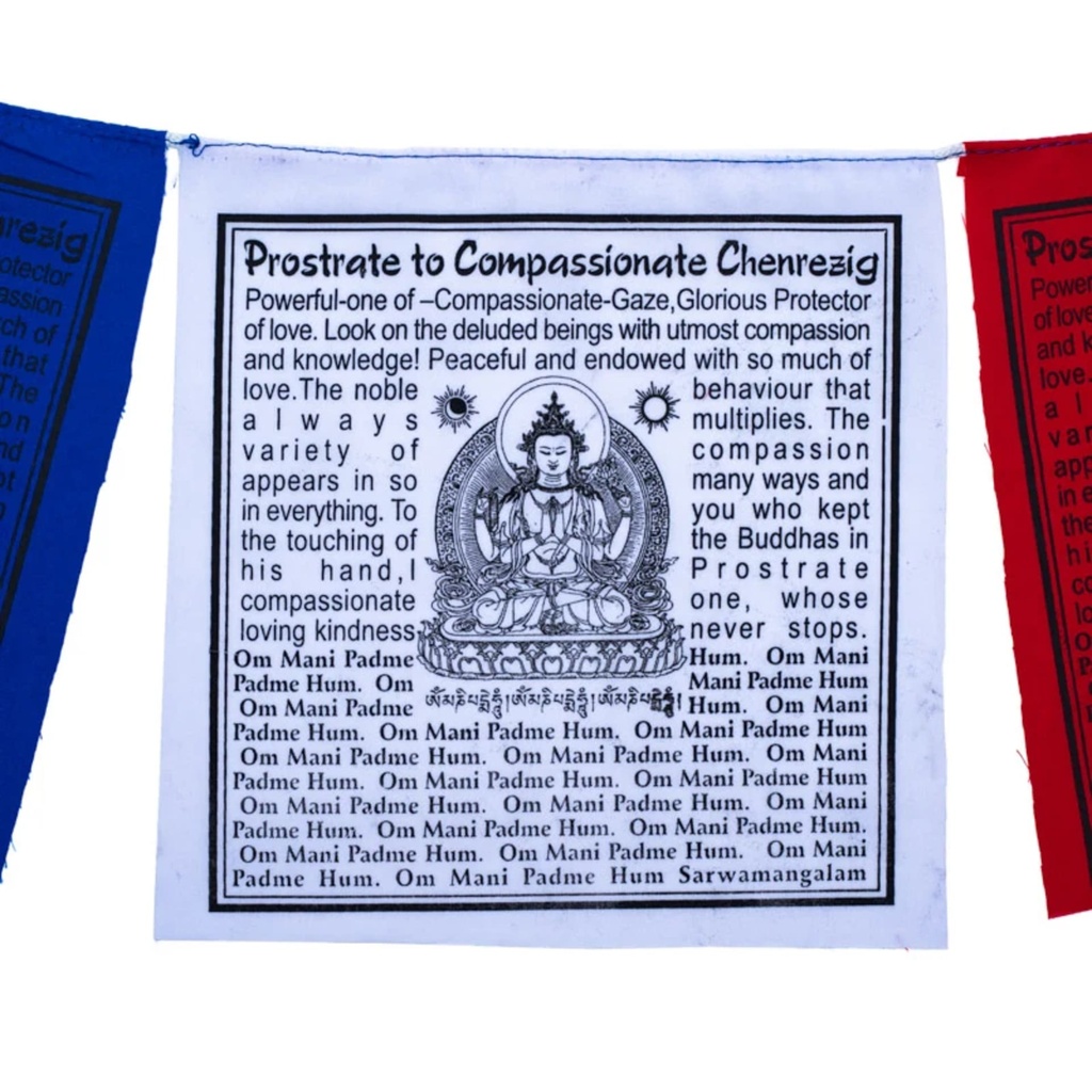 Drapeaux de prière tibétains Chenrezig 2