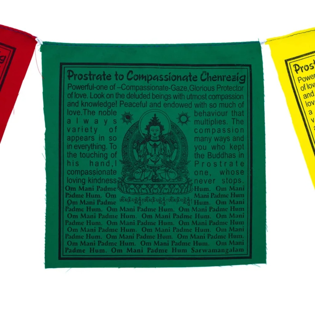 Drapeaux de prière tibétains Chenrezig 4