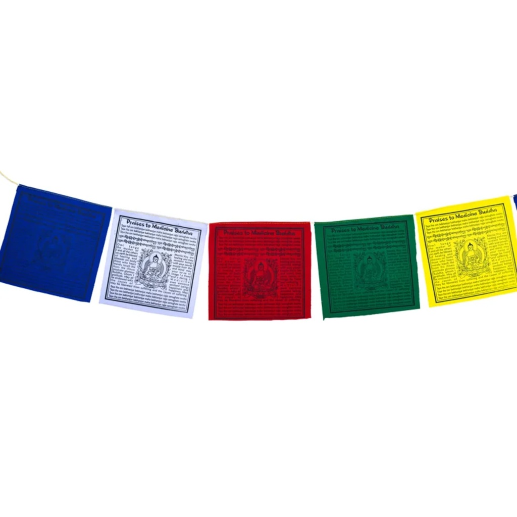 Drapeaux de prière tibétains Bouddha de la Médecine 0
