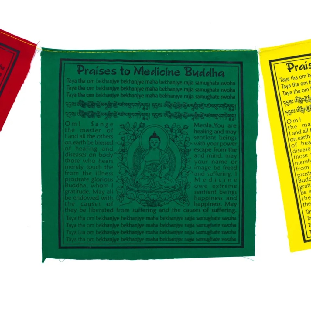 Drapeaux de prière tibétains Bouddha de la Médecine 3