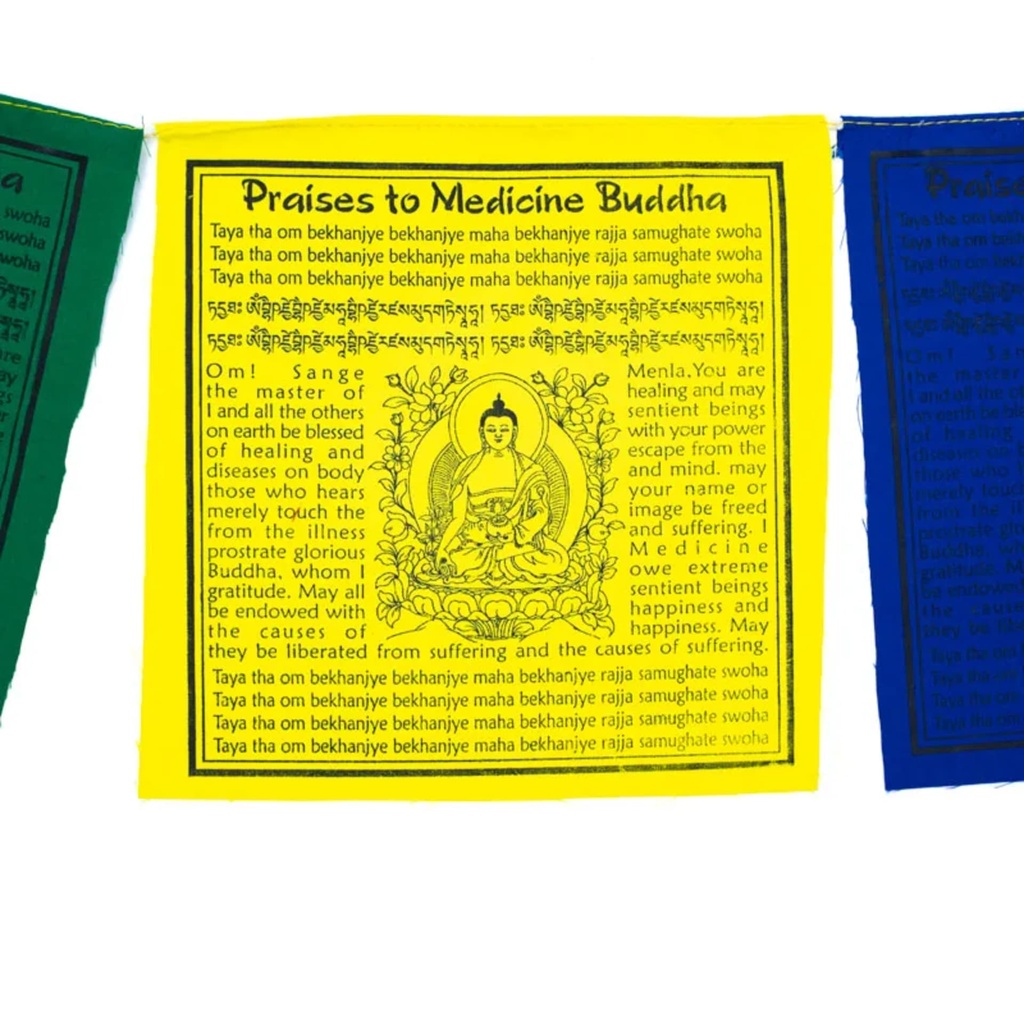 Drapeaux de prière tibétains Bouddha de la Médecine 4