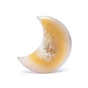 Agate en forme de lune avec cristallisation 0