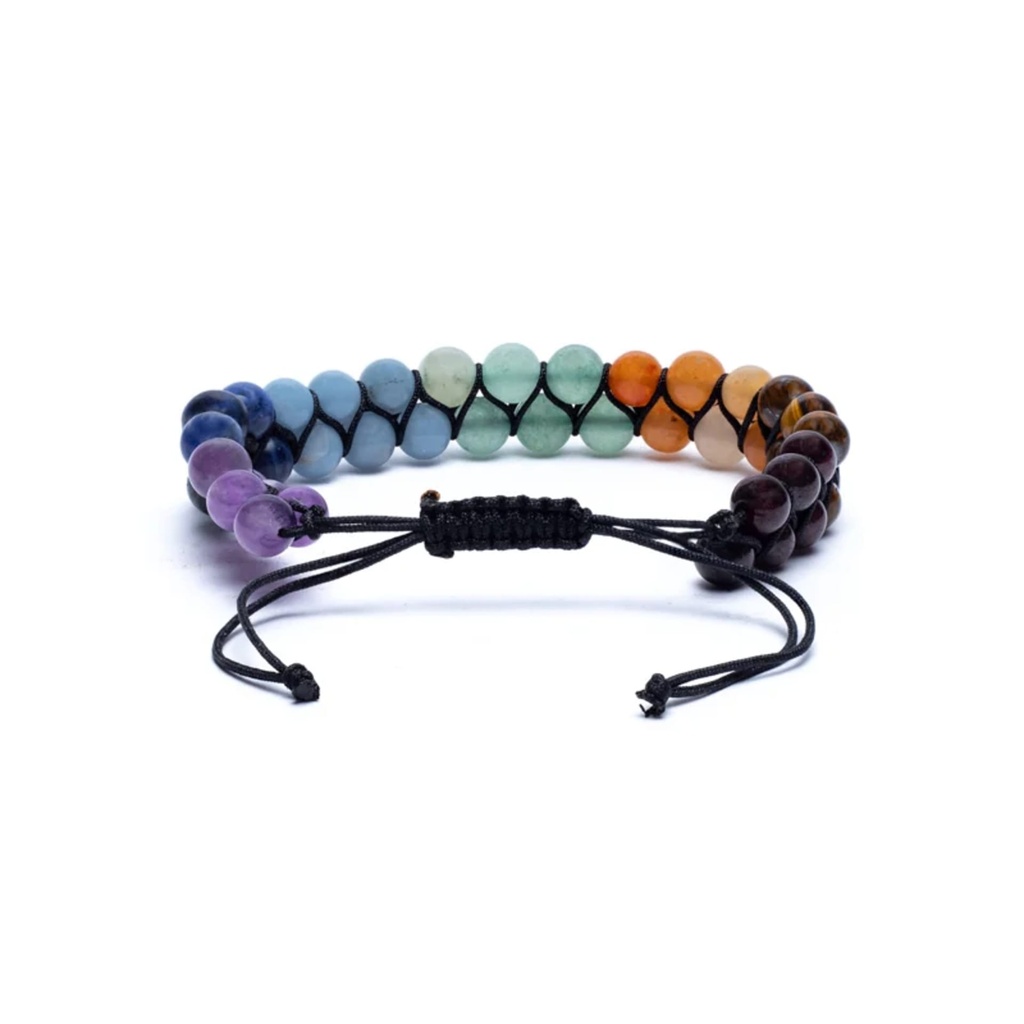 Bracelet Chakra double rang ajustable 0