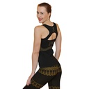 Haut de yoga Om sans couture coton bio noir S-M 0