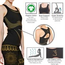 Haut de yoga Om sans couture coton bio noir S-M 1