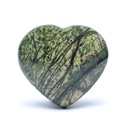 Coeur en Serpentine verte Pierre de soucis 1