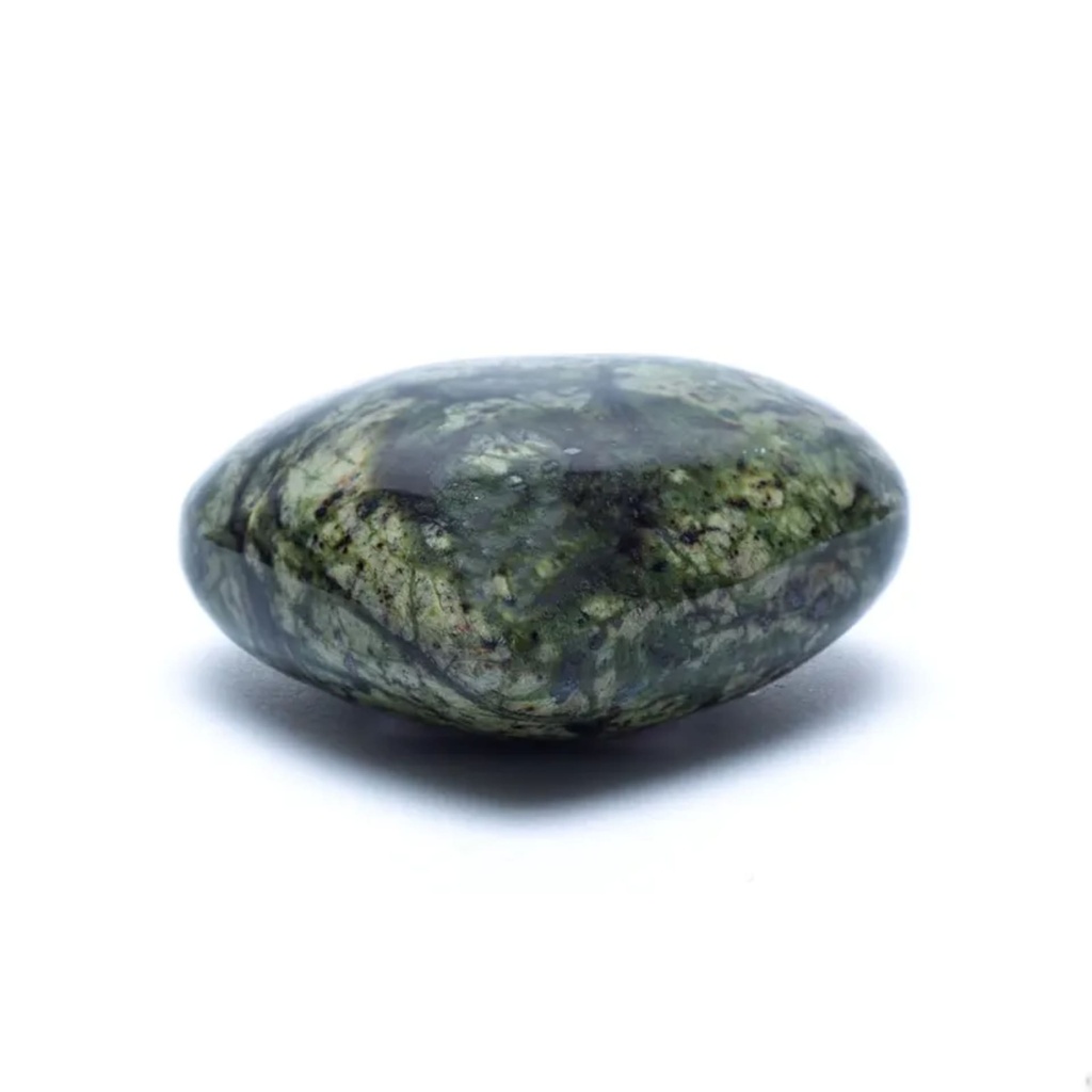 Coeur en Serpentine verte Pierre de soucis 0
