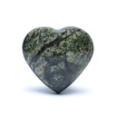 Coeur en Serpentine verte Pierre de soucis 1