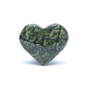 Coeur en Serpentine verte Pierre de soucis 1