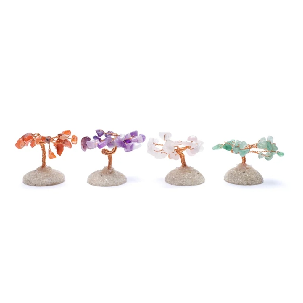 Présentoir arbre en pierre mini avec 32 pièces 0