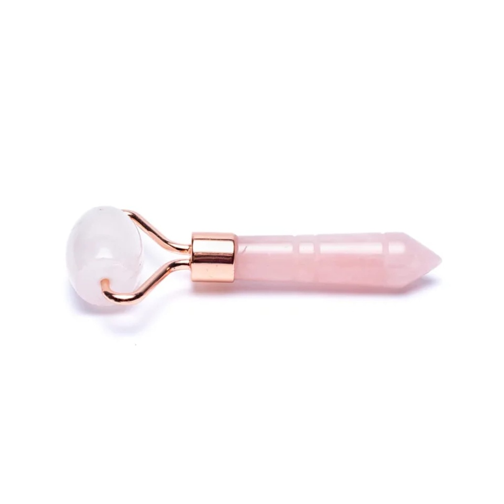 Rouleau de massage d'acupression quartz rose 1