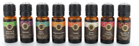 Présentoir en Bois de pin 8 x 3 Complexes d'Huiles essentielles 10 ml 1