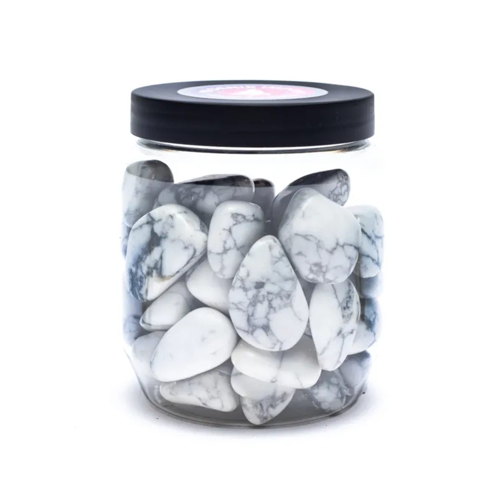Howlite blanches pierres roulées qualité A 0