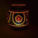 Photophore mosaïque multicolore 0