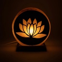 Lampe de sel Lotus avec câble et LED 3