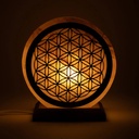 Lampe de sel Fleur de vie avec câble et LED 3
